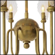 Lustre 24 - Isabelle - Décoration lumineuse en verre et laiton vieilli pour intérieur - Pacific Compagnie.