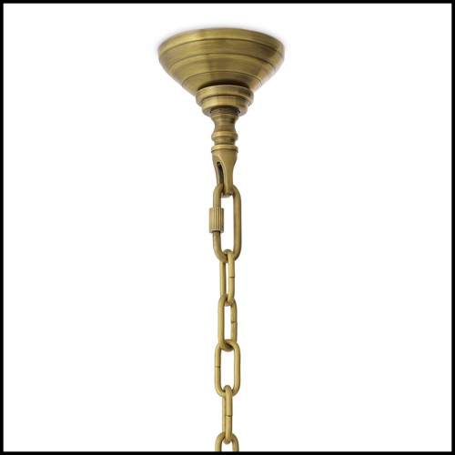 Lustre 24 - Isabelle - Distressed gold tone chandelier Lustre 24-Isabelle - Pacific Compagnie.
