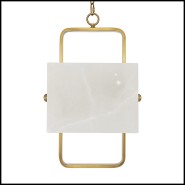 Lustre 24 - Melbourne - Sophisticated Eichholtz chandelier with intricate alabaster work - Pacific Compagnie.