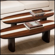 Table basse 24 - Jenson - Table basse en acajou avec finition haute brillance - Pacific Compagnie.