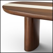 Table basse 24 - Jenson - Table basse en bois avec surface en acajou et pieds en métal - Pacific Compagnie.