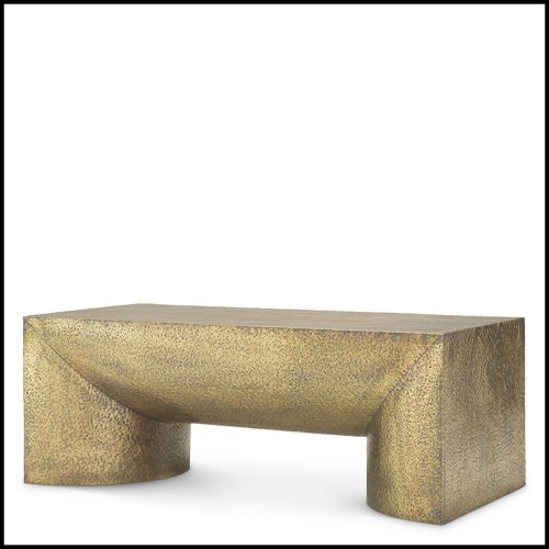 Table basse 24 - Drayton - Tables basses de luxe with laiton vieilli finish and 45cm height - Pacific Compagnie.