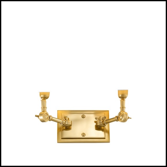 Applique murale 24 - Wentworth Double - Eichholtz wall lamp in laiton and white - Pacific Compagnie.