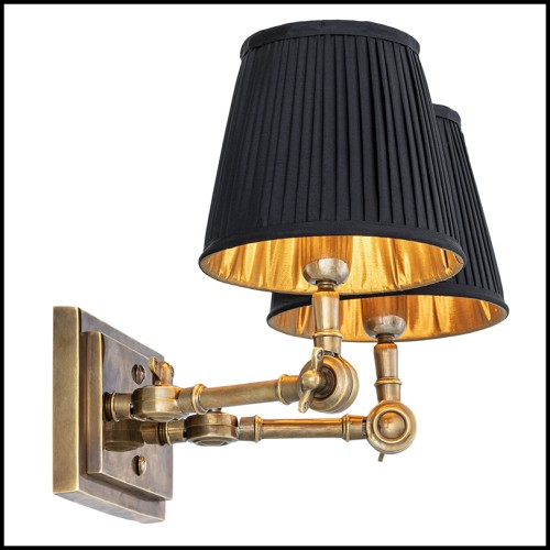 Applique murale 24 - Wentworth Double - Compact wall sconce with orange and laiton - Pacific Compagnie.