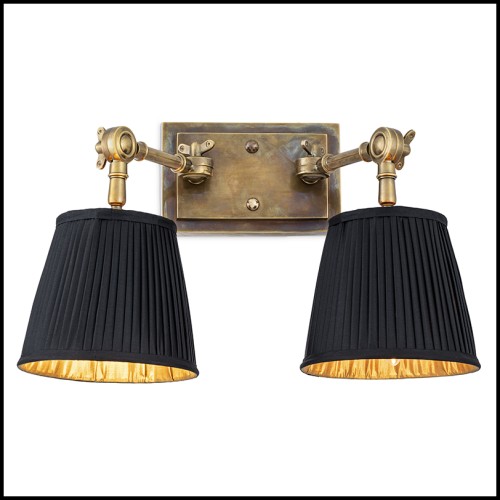 Applique murale 24 - Wentworth Double - Unique wall lamp with Acier inoxydable - Pacific Compagnie.