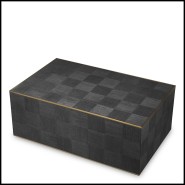 Table basse 24 - Ashbury - Sleek low table with Mindi wood and stainless steel accents - Pacific Compagnie.