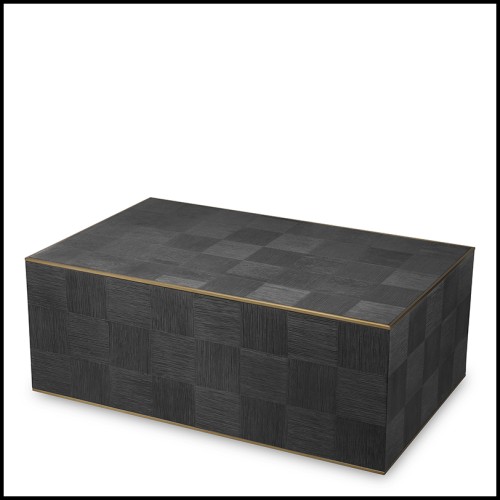 Table basse 24 - Ashbury - Table basse moderne en MDF et contreplaqué, couleur gris anthracite - Pacific Compagnie.