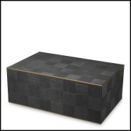 Table basse 24 - Ashbury - Table basse moderne en MDF et contreplaqué, couleur gris anthracite - Pacific Compagnie.