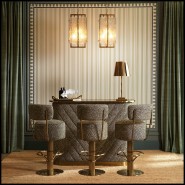 Suspension 24 - Solara - Eichholtz luminaire with a distinctive laiton vieilli color and 54.5 cm height - Pacific Compagnie.