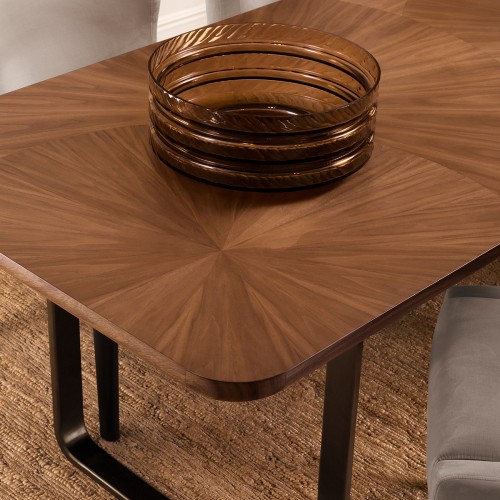 Table de salle à manger 24 - Rucello - Elegant wooden dining table with aluminium base - Pacific Compagnie.