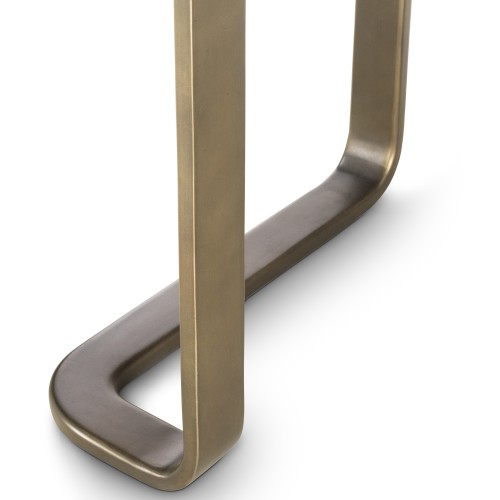 Table de salle à manger 24 - Rucello - Modern luxury dining table with sleek bronze accents - Pacific Compagnie.