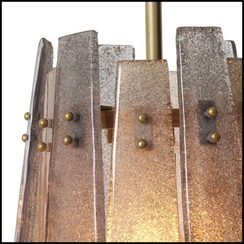 Suspension 24 - Cortese - Suspension 24-Cortese pendant light with glass and metal details - Pacific Compagnie.