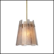 Suspension 24 - Cortese - Verre and laiton suspension light with a diameter of 39 cm - Pacific Compagnie.