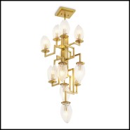 Lustre 24 - Persephone - Exquisite glass and metal chandelier for upscale interiors - Pacific Compagnie.