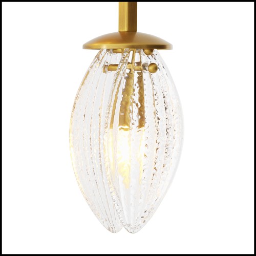 Lustre 24 - Persephone - Luminaires de luxe avec Lustre 24-Persephone en laiton vieilli et verre, Lustre 24-Persephone - Pacific