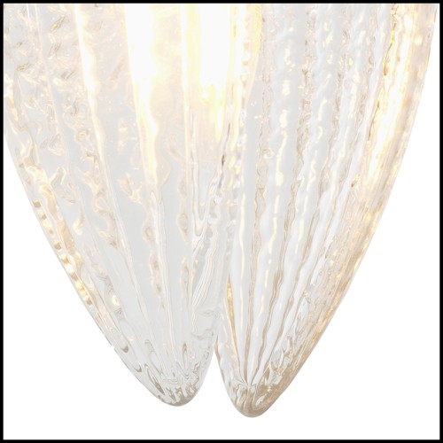 Lustre 24 - Persephone - Suspension lumineuse en verre avec finition laiton vieilli Lustre 24-Persephone - Pacific Compagnie.