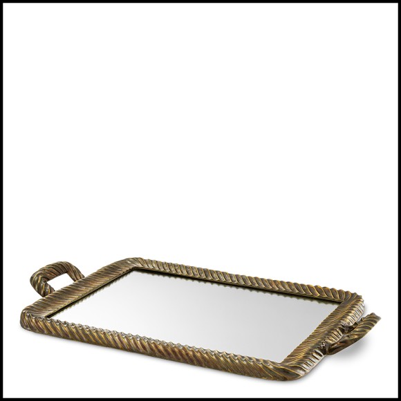 Plateau 24 - Montmartre - Vintage brass serving tray - Pacific Compagnie.