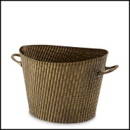 Seau à vin 24 - Barletta S - Decorative wine container with aged brass finish - Pacific Compagnie.