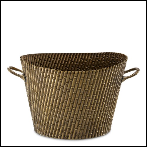 Seau à vin 24 - Barletta S - Luxury wine accessory with laiton vieilli material - Pacific Compagnie.