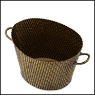 Seau à vin 24 - Barletta S - Pièce unique en laiton vieilli pour la décoration - Pacific Compagnie.