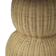 Table de salle à manger 24 - Tiago - Luxury handmade wicker and glass dining table for indoors - Pacific Compagnie.