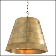 Suspension 24 - Fitzroy - Brushed brass indoor lighting fixture with unique design - Pacific Compagnie.