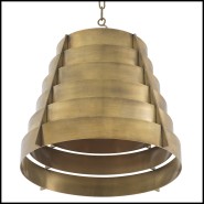 Suspension 24 - Fitzroy - Laiton vieilli colored suspension light with a touch of industrial chic - Pacific Compagnie.