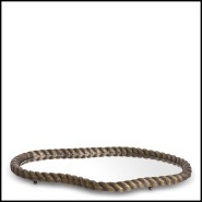 Plateau 24 - Elvington - Plateau serviteur en laiton vieilli - Pacific Compagnie.