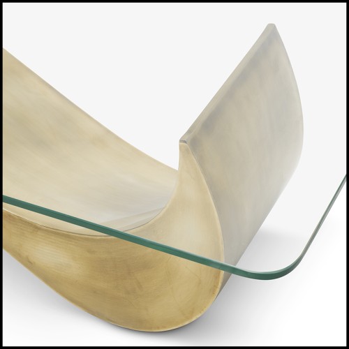 Table basse 24 - Chambertin - Table basse de luxe avec structure en acier inoxydable - Pacific Compagnie.