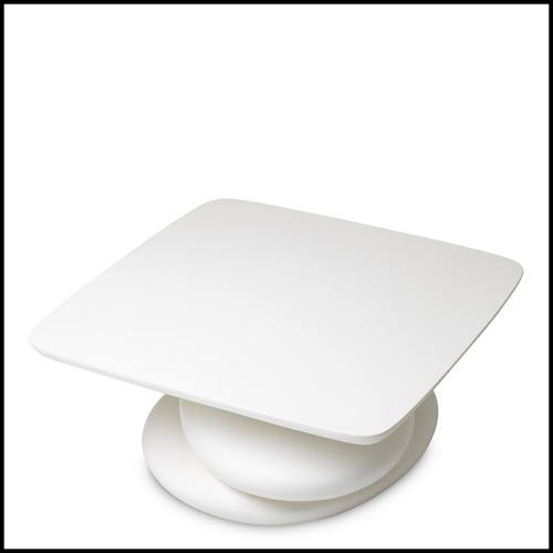 Table basse 24 - Azura - Table basse de luxe Eichholtz en ciment blanc - Pacific Compagnie.