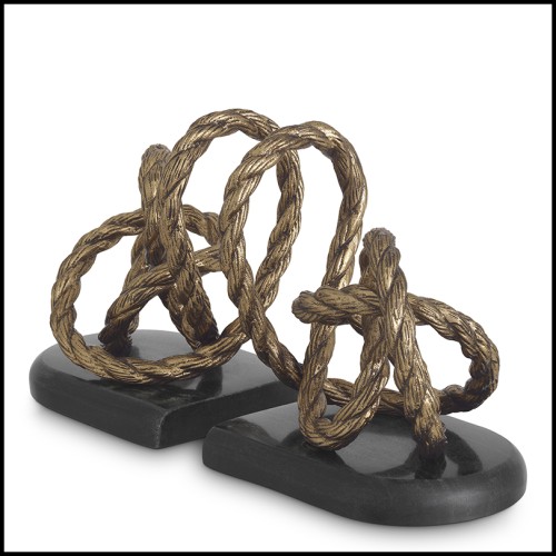 Serre - livres 24-Corwyn set of 2 - Aluminium and granit bookend set for home decor - Pacific Compagnie.