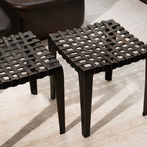 Tabouret 24 - Blackwell | Tabouret de bar en aluminium avec finition bronze antique - Pacific Compagnie.