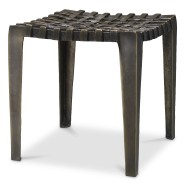 Tabouret 24 - Blackwell | Tabouret de luxe en aluminium avec dimensions 40x40x40 cm - Pacific Compagnie.