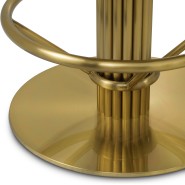 Tabouret de bar 24 - Carleton - High-quality bar stool featuring cream camari and brushed brass details - Pacific Compagnie.