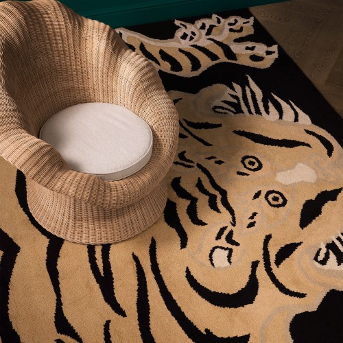 Tapis 24 - Zandria - Luxury orange wool and cotton indoor carpet - Pacific Compagnie.