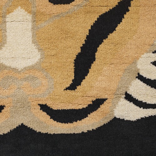 Tapis 24 - Zandria - Soft and durable orange wool and cotton area rug for indoor use - Pacific Compagnie.