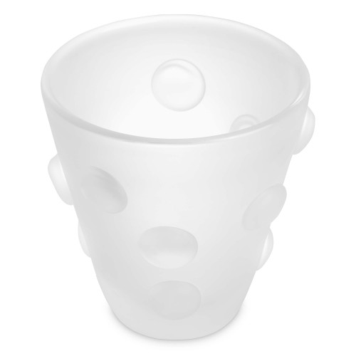 Vase 24 - Evander - Décoration de table en verre de luxe, blanc givré - Pacific Compagnie.