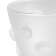 Vase 24 - Evander - White glass vase, 26cm high, with a sleek and modern design - Pacific Compagnie.