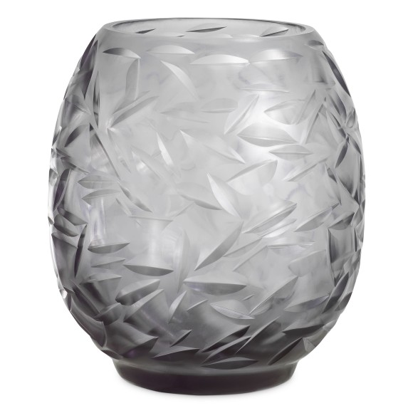 Vase 24 - Hadleigh - Vase de luxe en verre gris et blanc pour intérieur - Pacific Compagnie.