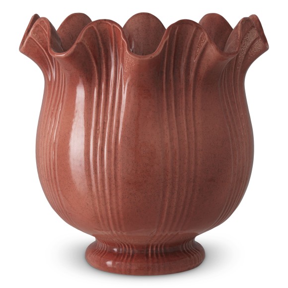 Vase 24 - Tulipa - Luxury ceramic vase with grey and red hues - Pacific Compagnie.