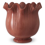 Vase 24 - Tulipa - Luxury ceramic vase with grey and red hues - Pacific Compagnie.