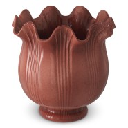 Vase 24 - Tulipa - Elegant grey and red vase for upscale home decor - Pacific Compagnie.