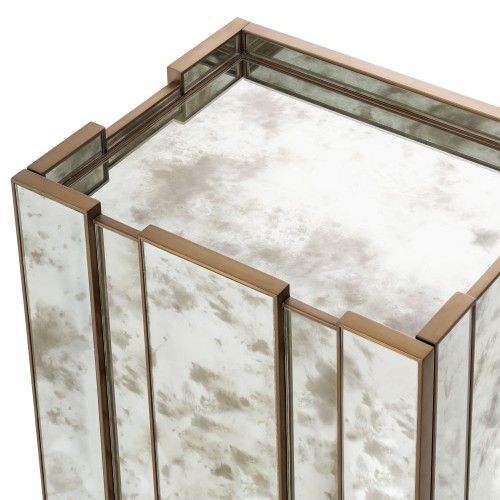 Table de chevet 24 - Nottingham - Eichholtz Nottingham bedside table with lacquered steel frame - Pacific Compagnie.