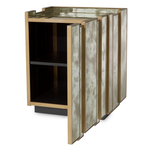 Table de chevet 24 - Nottingham - Eichholtz bedside table with stylish, distressed wood effect - Pacific Compagnie.