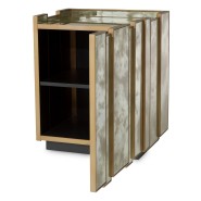 Table de chevet 24 - Nottingham - Eichholtz bedside table with stylish, distressed wood effect - Pacific Compagnie.