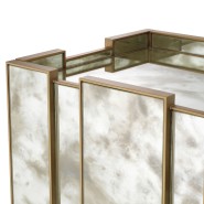Table de chevet 24 - Nottingham - Eichholtz Nottingham bedside table with sophisticated, metallic accents - Pacific Compagnie.