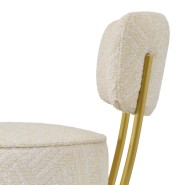 Tabouret de comptoir 24 - Carleton with back - Designer counter stool with unique camari vert and crème finish - Pacific Compagn