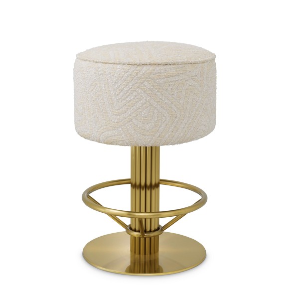 Tabouret de comptoir 24 - Carleton - High-quality luxury counter stool with modern design and finition laiton brossé - Pacific C