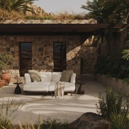 Canapé 48 - Nami - Spacious and durable garden sofa with lava and flint color combination - Pacific Compagnie.