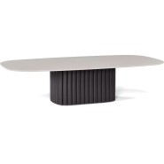 Table basse 148x74 36h 48 - Nami - Luxury outdoor coffee table in lava and basalt colors - Pacific Compagnie.